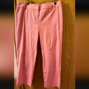 Talbots Women's 10 Pink Bubblegum Capris With Pockets Lightweight Casual